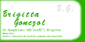 brigitta gonczol business card